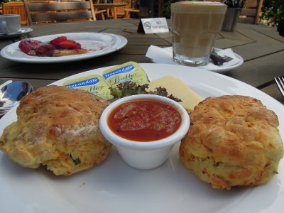 Super delicious home-made scones in the cafe
