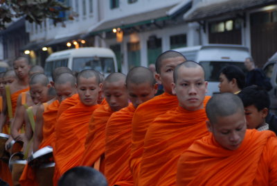 Buddhist Monks- the morning ritual