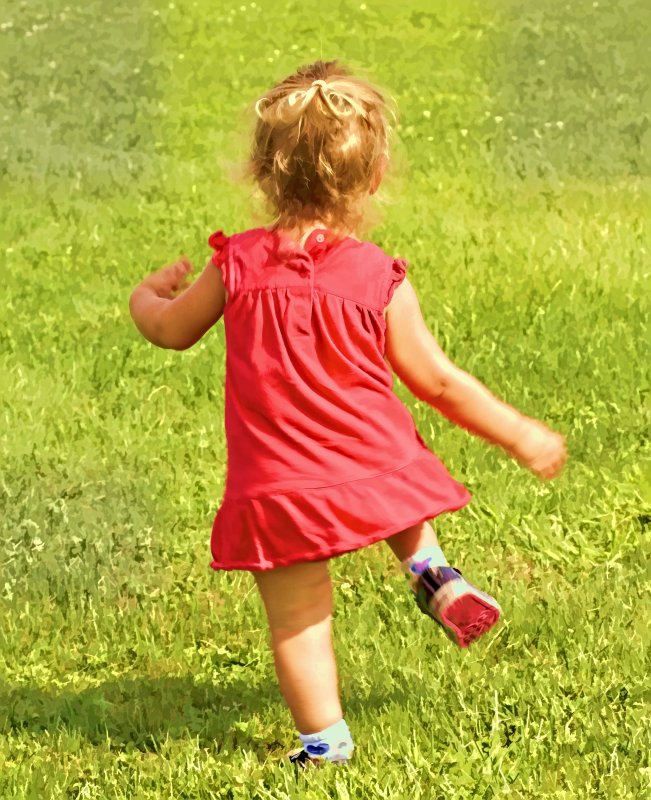 running in the fields