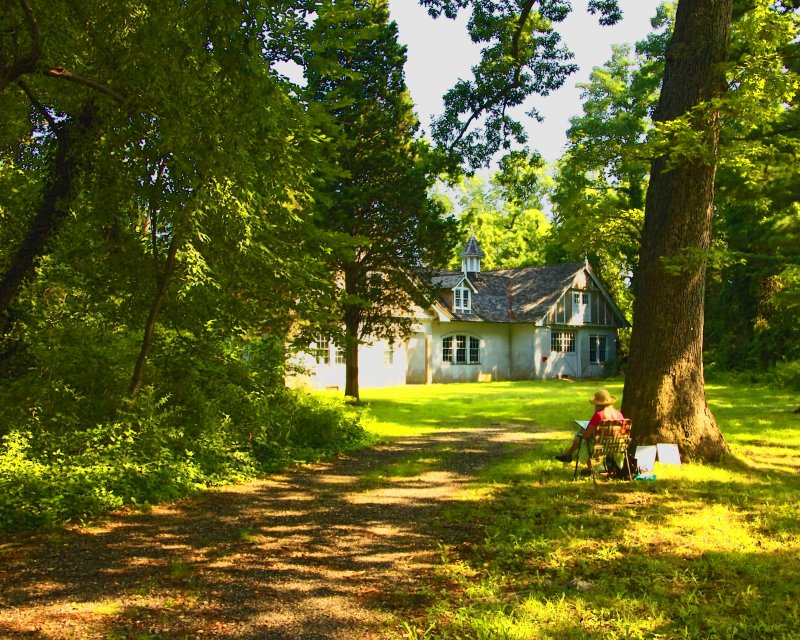 artist at work, Sagtikos manor