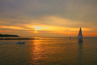 sunset at cedar beach