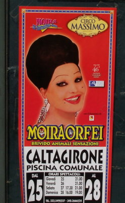 plakat w Caltagirone / local diva