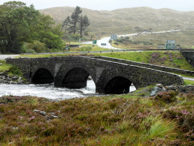 Sligachan bridge where all important Cuillin trails originate.