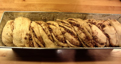 Maple syrup and pecans strudel