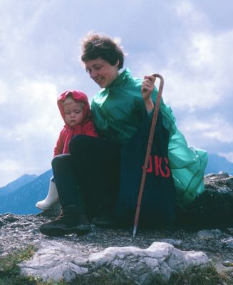 On top with her daughter