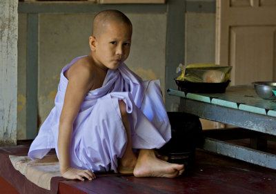 Novice Monk at Maha Gandhayon Kyaung