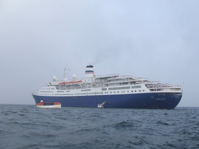 The Marco Polo off the coast of Bornholm (Denmark)