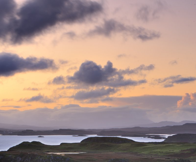Distant Black Cuillins in cloud