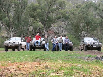 GROUP AT END OF TRIP ON MACALISTER RIVER