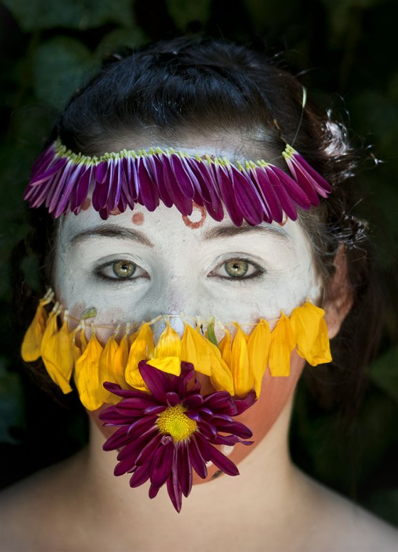 purple flower mouth