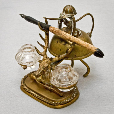 Hunting Motif Inkwell Bell