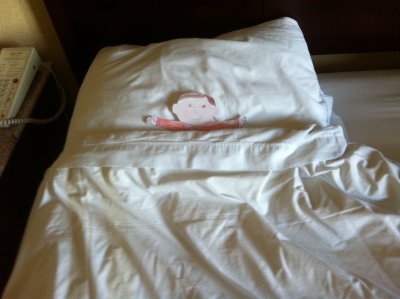 Flat Stanley takes a nap after a tough day in the sim