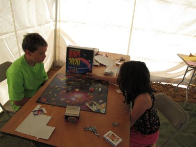 Jonah and his friend playing Mars-2020.