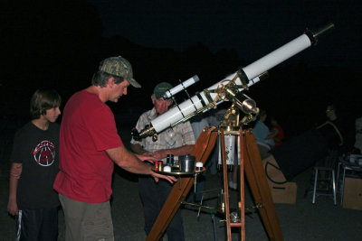 Art and his hand made telescope