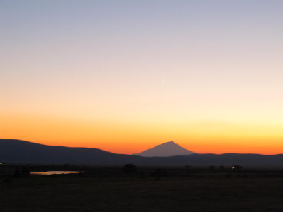 Mount Shasta at dusk