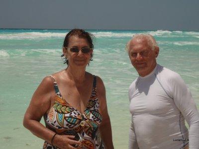Praia em Frente ao Hotel Flamingo Cancun