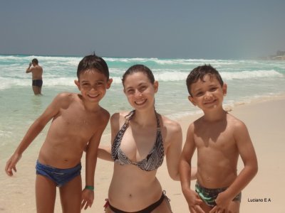 Praia em Frente ao Hotel Flamingo Cancun