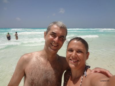 Praia em Frente ao Hotel Flamingo Cancun