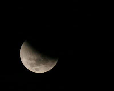 20110615 18:47 hrs UT  The cloud cleared away and the start of the eclipse can be seen