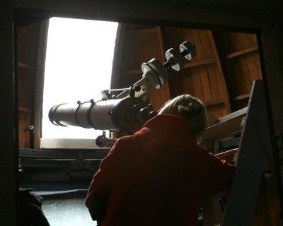 New Plymouth Observatory. Waiting for some sun at the Alvan Clark refractor