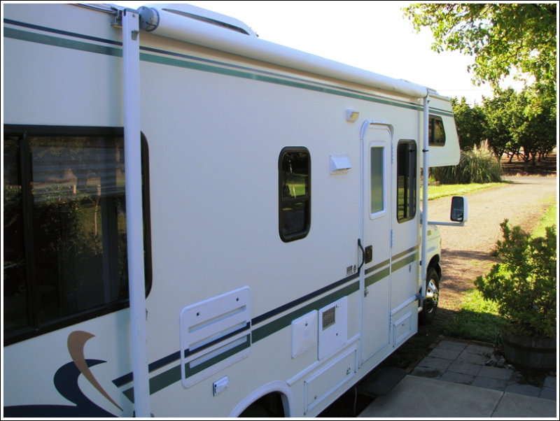 New fabric installed, awning in travel position