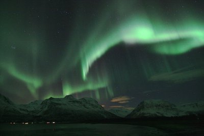 Aurora borealis over Sjursnes