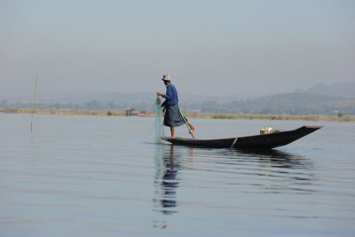 on the Inle lake