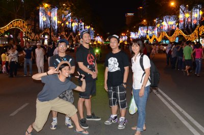 at Le Loi street New Year Eve 2012