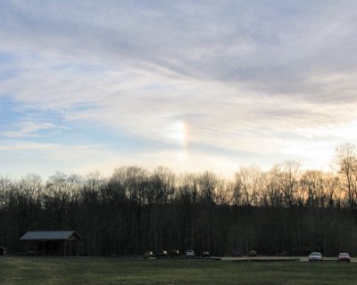 Sundog in the clouds.