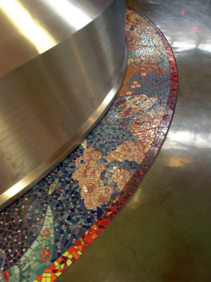 mosaic around the fermentation tanks