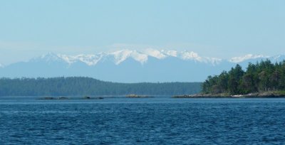 Olympics seen from the San Juan Channel, San Juans