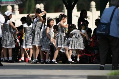 children at Beihai Park, Beijing