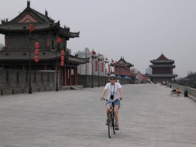 Biking on the Xian City Wall