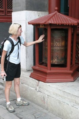 Prayer wheels at the Lama temple, Beijing