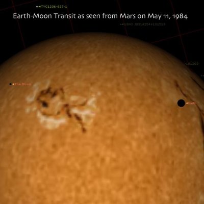 Earth Transit from Mars 19840511