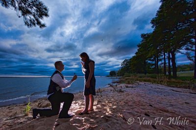 Amanda and Jake Engagement Photos at Lions Bridge in Newport News