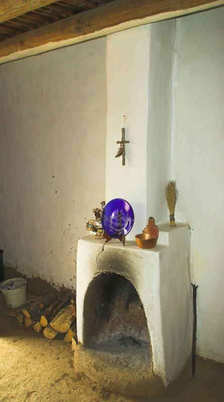 Fireplace in shop