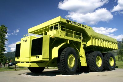 Big Retired Mining Dump Truck