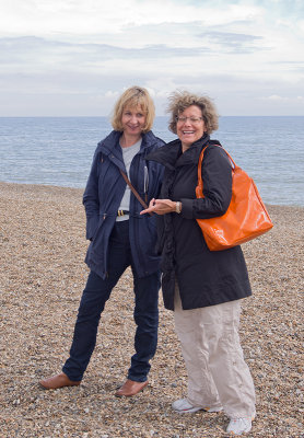 Amy and Sue at Aldeburgh Beach