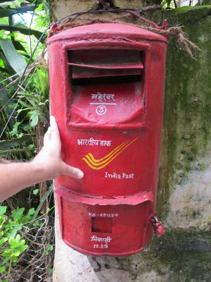 Ahilya Fort mailbox, Maheshwar, India
