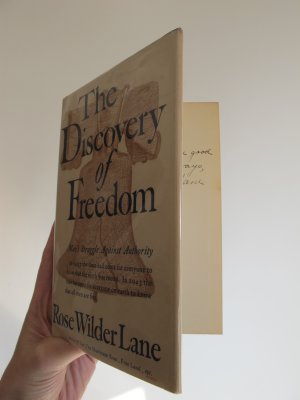 Inscribed copy of Rose Wilder Lanes The Discovery of Freedom