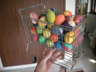 Basket of Easter eggs
