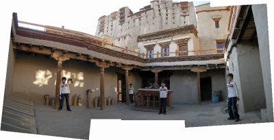 Rahil in LAMO courtyard (7 July 2012)