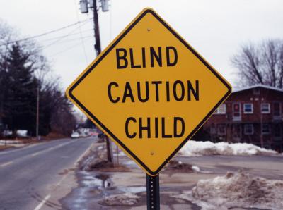 Blind Caution Child