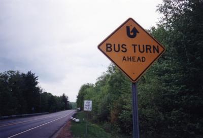Bus Turn Ahead (Ashfield MA)