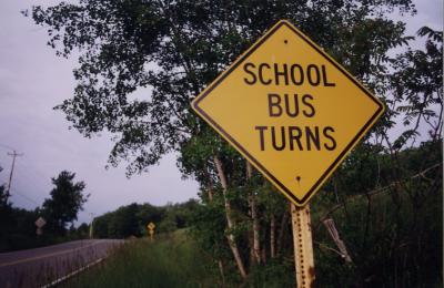 School Bus Turns (Townsend NY)