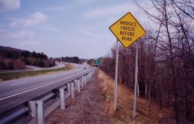 Bridges Freeze Before Road (Brattleboro, VT)