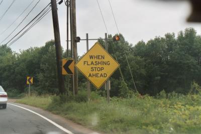 When Flashing Stop Ahead