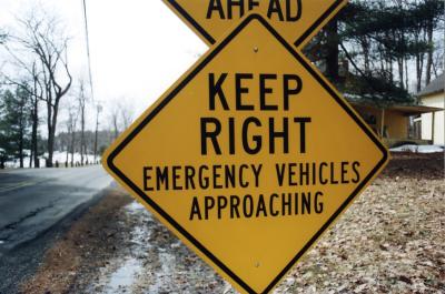 Keep Right Emergency Vehicles Approaching (East Otis, MA)