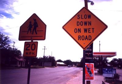 Slow Down on Wet Road (Albany, TX)